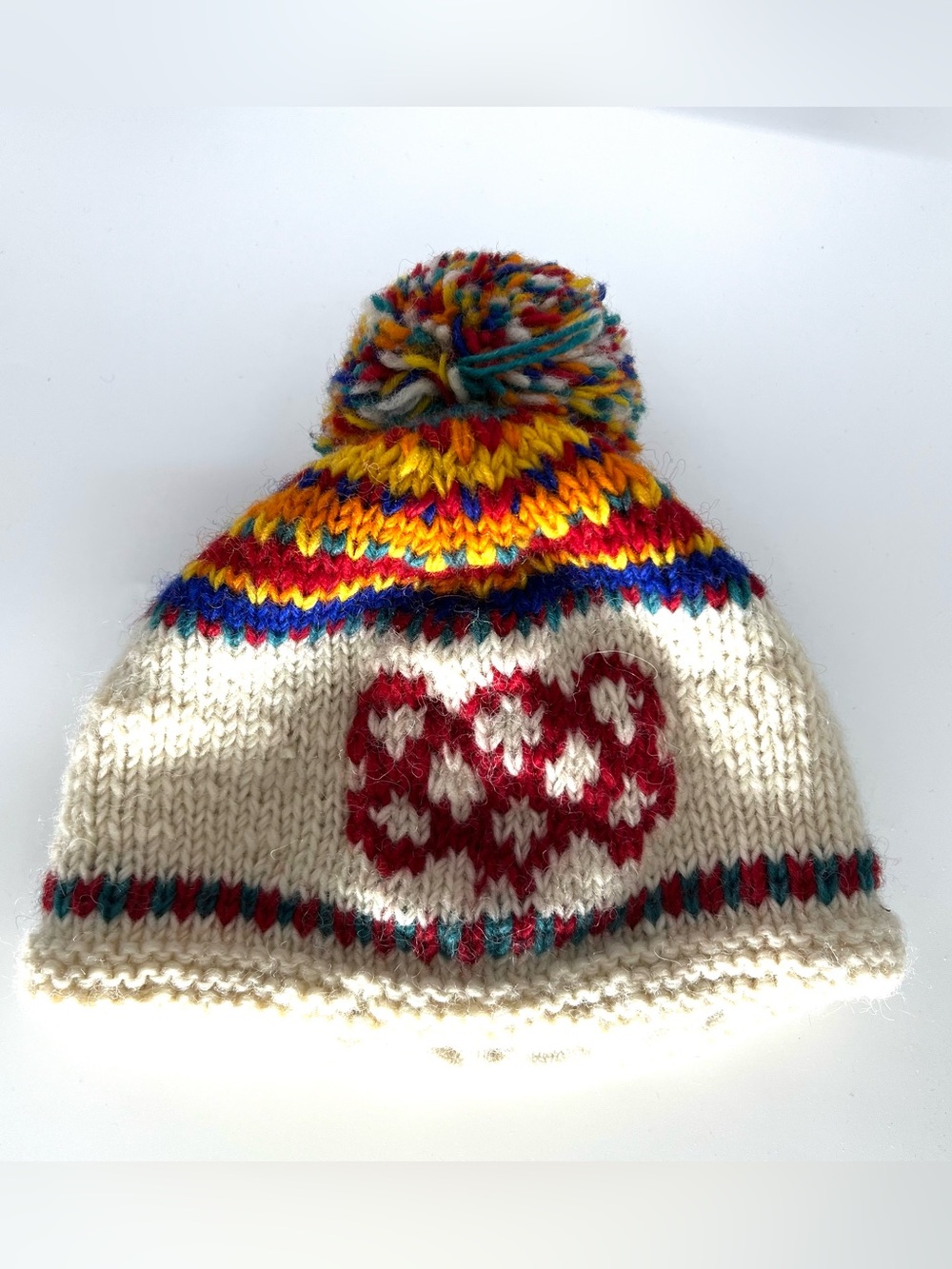 Sherpa wool beanie womens OS